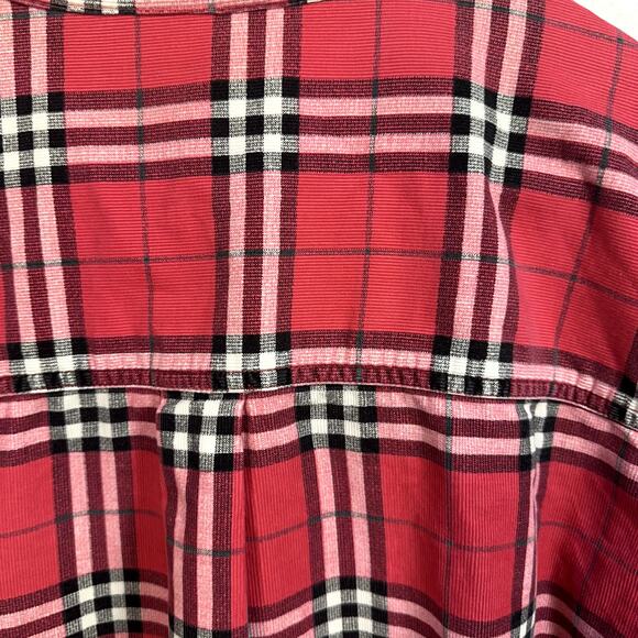VTG August Max Woman Plaid Flannel Shirt 2X–3X Oversized Fall Gorpcore Cabincore - Picture 10 of 10